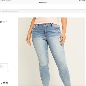 Brand new distressed skinny jeans